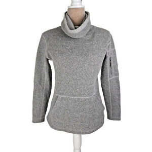 Smartwool Women's Hudson Trail Gray Pullover Fleece Turtleneck Sweater Size XS